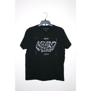 Aero NYC Chrome Logo Black T-Shirt Size Large